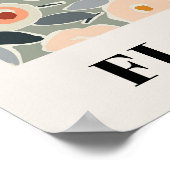 Inky Floral Flower Market Pattern- Sunlit Meadow Poster (Ecke)