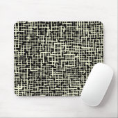 Inky Lines - Creme auf schwarz Mousepad (Mit Mouse)
