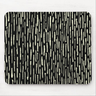 Inky Lines - Creme auf schwarz Mousepad