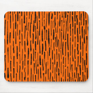 Inky Lines - Orange Mousepad