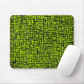 Inky Lines - Schwarz auf Mars Green Mousepad (Mit Mouse)