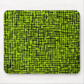 Inky Lines - Schwarz auf Mars Green Mousepad (Vorne)