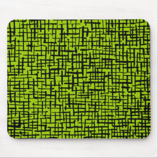 Inky Lines - Schwarz auf Mars Green Mousepad