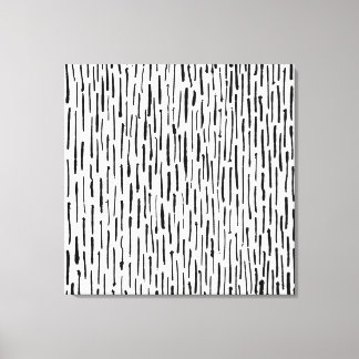 Inky Lines - Schwarz auf Weiß Leinwanddruck