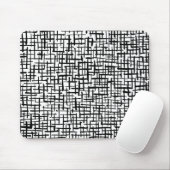 Inky Lines - Schwarz auf Weiß Mousepad (Mit Mouse)