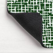 Inky Lines - Weiß auf Dk Green Mousepad (Ecke)
