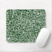 Inky Lines - Weiß auf Dk Green Mousepad (Mit Mouse)