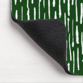 Inky Lines - Weiß auf dunkelgrün Mousepad (Ecke)