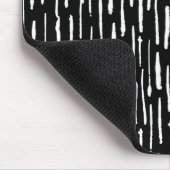 Inky Lines - weiß auf schwarz Mousepad (Ecke)