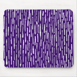 Inky Lines - White on Deep Lila Mousepad
