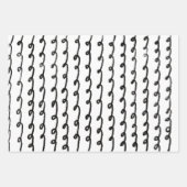Inky Loop Pinselstriche Einfach Minimal Schwarz-we Geschenkpapier Set (Vorderseite 3)