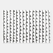 Inky Loop Pinselstriche Einfach Minimal Schwarz-we Geschenkpapier Set (Vorderseite 2)
