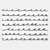 Inky Loop Pinselstriche Einfach Minimal Schwarz-we Geschenkpapier Set (Vorderseite 2)