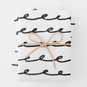 Inky Loop Pinselstriche Einfach Minimal Schwarz-we Geschenkpapier Set (Beispiel)