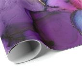 Inky mehrfarbiger Alkoholtink Abstrakt Geschenkpapier (Rolleneckpunkt)