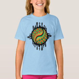 Inky Octopus Tentacle Yin Yang Symbol T-Shirt