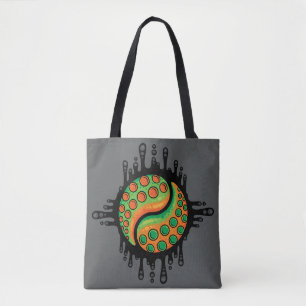 Inky Octopus Tentacle Yin Yang Symbol Tasche