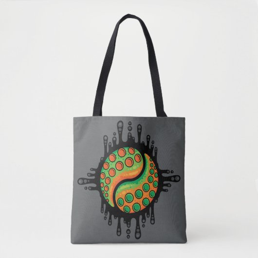 Inky Octopus Tentacle Yin Yang Symbol Tasche (Vorderseite)