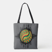 Inky Octopus Tentacle Yin Yang Symbol Tasche (Rückseite)
