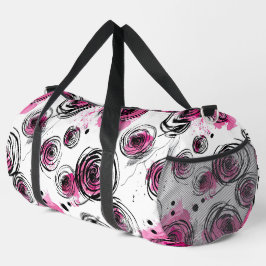 Inky Petals Nahtlose Muster Duffle Bag
