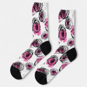 Inky Petals Nahtlose Muster Socken (Linkes Detail)