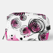 Inky Petals Nahtlose Muster Waschbeutel (Rückseite)