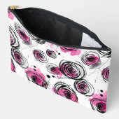 Inky Petals Nahtlose Muster Zubehörtasche (Offen)