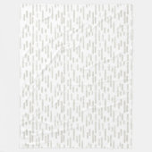 Inky Rounded Lines Muster | Beige auf Weiß Fleecedecke (Vorderseite)