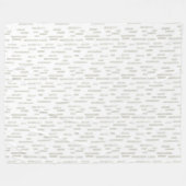 Inky Rounded Lines Muster | Beige auf Weiß Fleecedecke (Vorderseite (Horizontal))