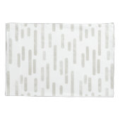 Inky Rounded Lines Muster | Beige und Weiß Kissenbezug (Rückseite-Links)