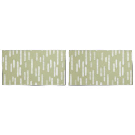 Inky Rounded Lines Muster | Blasse Pistachio/Weiß Kissenbezug