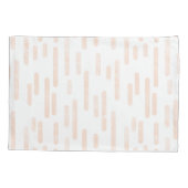 Inky Rounded Lines Muster | Blasser Pfirsich und W Kissenbezug (Rückseite-Links)