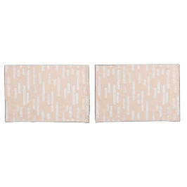 Inky Rounded Lines Muster | Blasser Pfirsich und W Kissenbezug