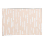 Inky Rounded Lines Muster | Blasser Pfirsich und W Kissenbezug (Vorderseite-Rechts)