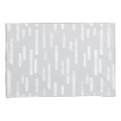 Inky Rounded Lines Muster | Blassgrau und Weiß Kissenbezug (Vorderseite-Rechts)