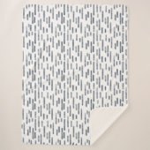 Inky Rounded Lines Muster | Blue Gray on White Sherpadecke (Vorderseite)
