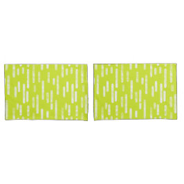 Inky Rounded Lines Muster | Bright Lime Green Kissenbezug