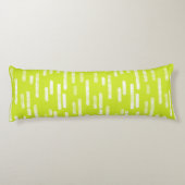 Inky Rounded Lines Muster | Bright Lime Green Seitenschläferkissen (Rückseite)