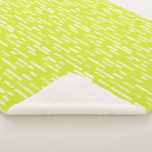 Inky Rounded Lines Muster | Bright Lime Green Sherpadecke (3/4)