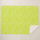 Inky Rounded Lines Muster | Bright Lime Green Sherpadecke (Vorderseite (Horizontal))