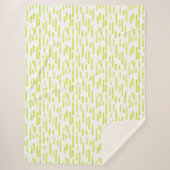 Inky Rounded Lines Muster | Bright Lime Green Sherpadecke (Vorderseite)