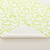 Inky Rounded Lines Muster | Bright Lime Green Sherpadecke (3/4)