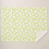 Inky Rounded Lines Muster | Bright Lime Green Sherpadecke (Vorderseite (Horizontal))