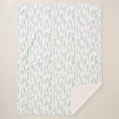 Inky Rounded Lines Muster | Dusty Blue on White Sherpadecke (Vorderseite)