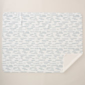 Inky Rounded Lines Muster | Dusty Blue on White Sherpadecke (Vorderseite (Horizontal))