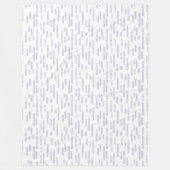 Inky Rounded Lines Muster | Dusty Lila auf White Fleecedecke (Vorderseite)