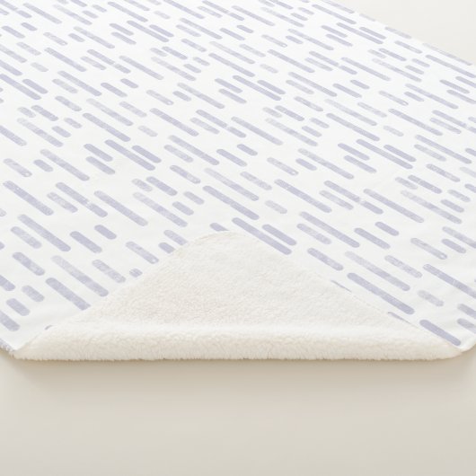 Inky Rounded Lines Muster | Dusty Lila auf White Sherpadecke (3/4)