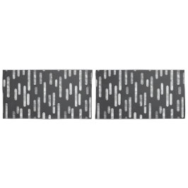 Inky Rounded Lines Muster | Grafit und Weiß Kissenbezug