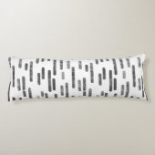 Inky Rounded Lines Muster | Graphit auf Weiß Seitenschläferkissen (Rückseite)