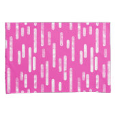 Inky Rounded Lines Muster | Hellrosa und weiß Kissenbezug (Vorderseite-Rechts)